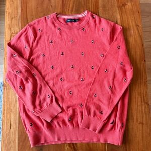 Nautica Men's Red Anchor Crewneck Sweater Size XL
